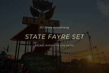 DJ Chris Armstrong performing on the Bossmans ZYN Stage at State Fayre Essex country music festival.